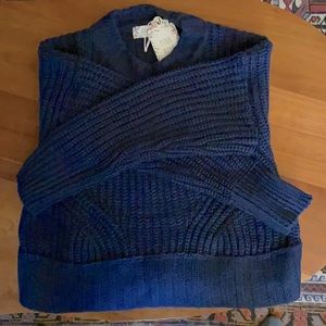 Navy knitted sweater